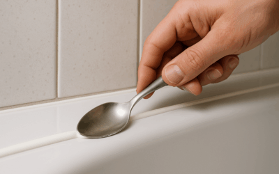 Kit afstrijken met een lepel